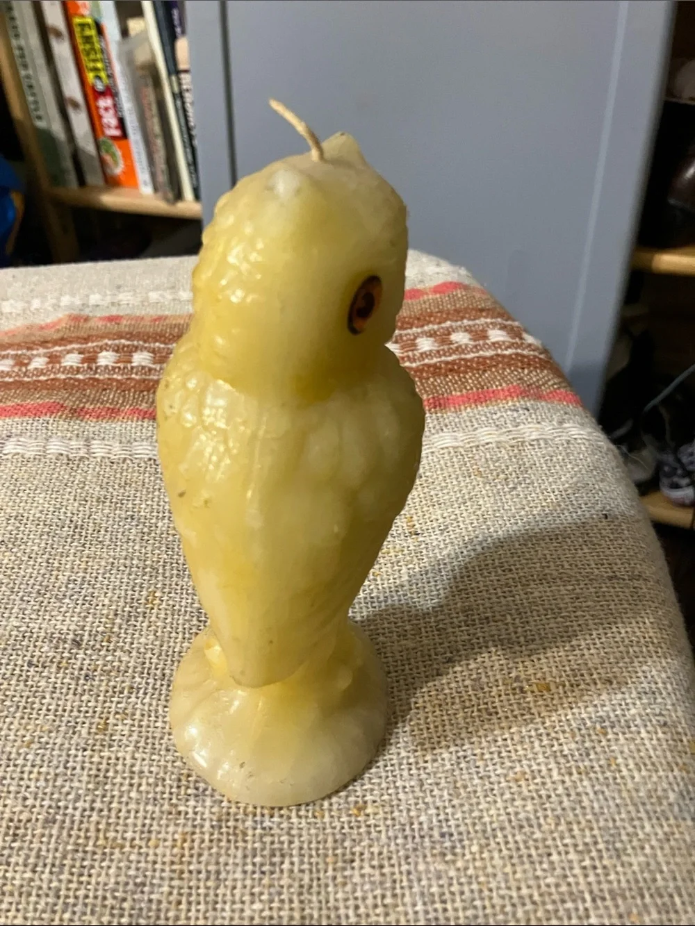 5” owl candle vintage